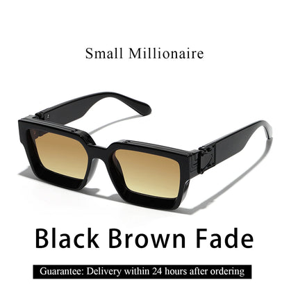 Ruiao Retro Black Millionaire Shades Luxury Sunglasses 2026 For Men Designer Famous Brand Square Sun Glasses Man Women Sunglass