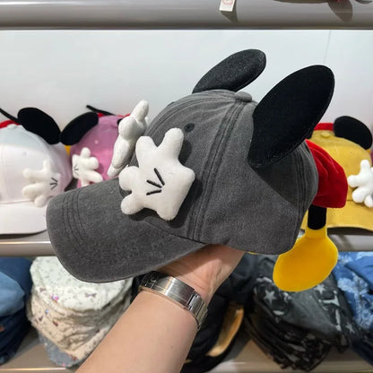 Girls Cute Cartoon Mouse Ears Baseball Cap Anime Duckbill Style Y2K Outdoor Fashion Sunscreen Sunshade Trendy Cap for Women