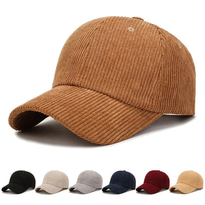Unisex-baseballkeps i corduroy, justerbar solhatt, hiphop-keps för män