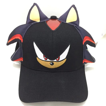 Shadow the Hedgehog 3D baseball cap for adults and children Sonic Amy Tails Knuckles printed flat edge ducktongue sun hat gifts