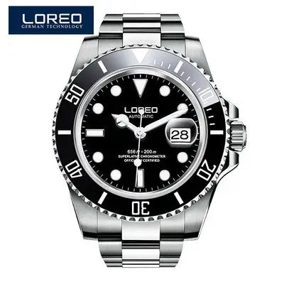 LOREO Original Men Business Watch 20ATM Waterproof Wristwatch Top Brand Casual Sport Seagull Automatic Mechanical Watch Men