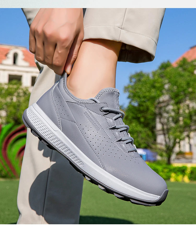 Zapatos deportivos de golf para hombre impermeables de cuero de alta calidad, zapatos deportivos para competición de golf, zapatos formales para campo de golf, zapatos de entrenamiento para hombre
