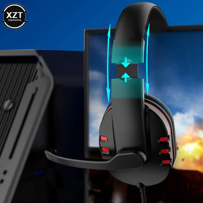 Wired Gaming Headset with Microphone Noise Cancelling Headphones for PC PS5 PS4 Xbox Nintendo Switch
