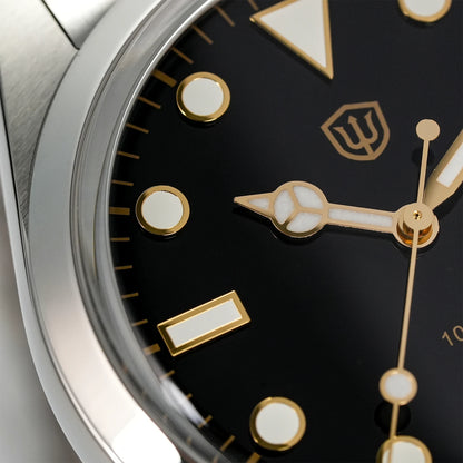 Relógio Watchdives WD1016 V3 37mm com movimento VH31 Sweep em aço inoxidável, safira de luxo, impermeável 100m, relógio para homem com caixa de oferta