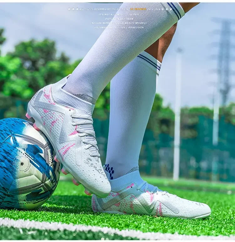 Oversized-Fußballschuhe für Jugendliche und Kinder, komfortables flexibles Design, stabile rutschhemmende Performance für Outdoor-Feldsportarten