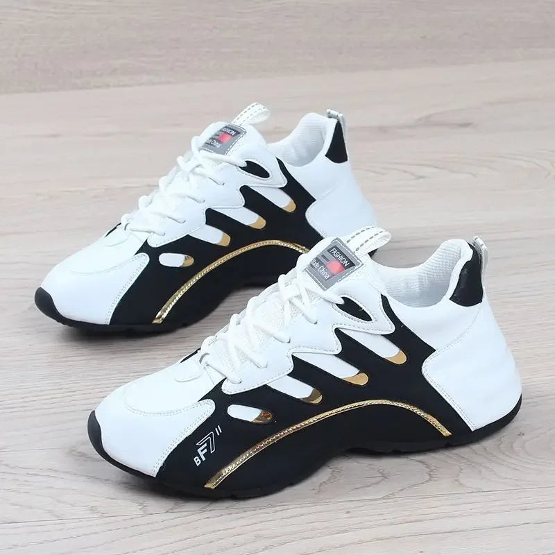 Ténis casuais para homem, leves, macios e respiráveis, vulcanizados, em couro macio, Zapatillas De Mujer
