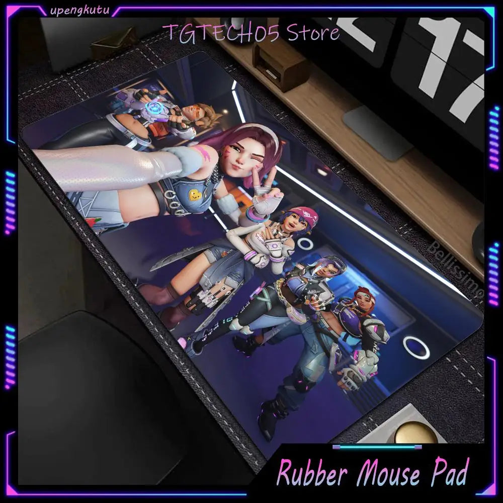 Mouse Pad de birou mare Overwatch pentru PC gaming, covoraș extins pentru tastatură Cute Pink, accesorii gaming pentru laptop, Desk Mat Kawaii HD