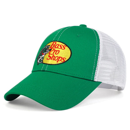 bass football baseball caps Men and women outdoor casual hip-hop Summer sunshade breathable mesh cap