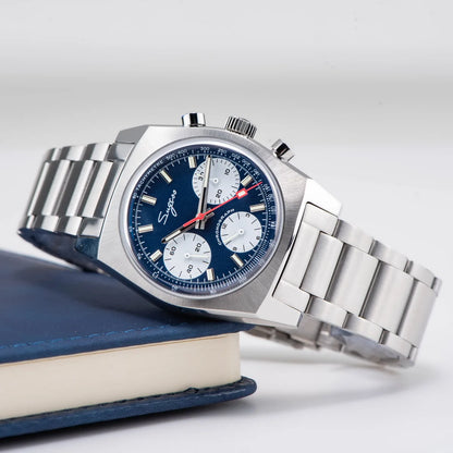 Sugess S419 Series 37mm Original Swanneck Movement Chronograph Master Mens Watch Mechanical Wristwatch Dome Sapphire Crystal New