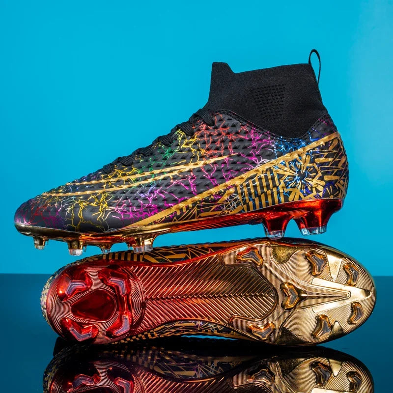 Chaussures de football pour enfants, crampons de football pour garçons et filles, chaussures de sport d'extérieur légères, durables et antidérapantes pour les jeunes