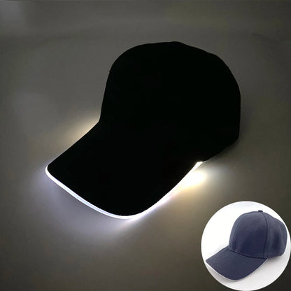 Gorra de béisbol luminosa LED de moda, gorra hip hop iluminada para bar y club, gorra fluorescente para hombre y mujer, accesorios para DJ, baile y disfraces