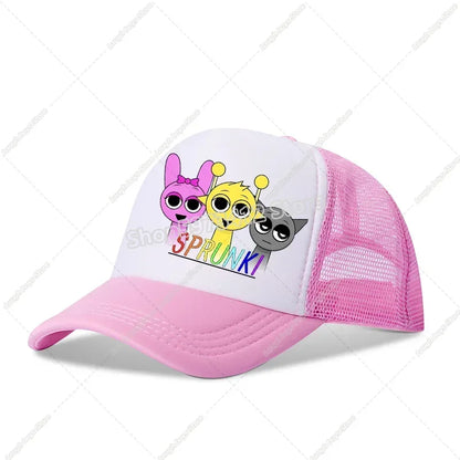Sprunkis Baseball Caps Boys Casuals Hats Game Figure Printed Women Man Sports Sun Hat Adjustable Peaked Cap Bonnets Girls Gifts