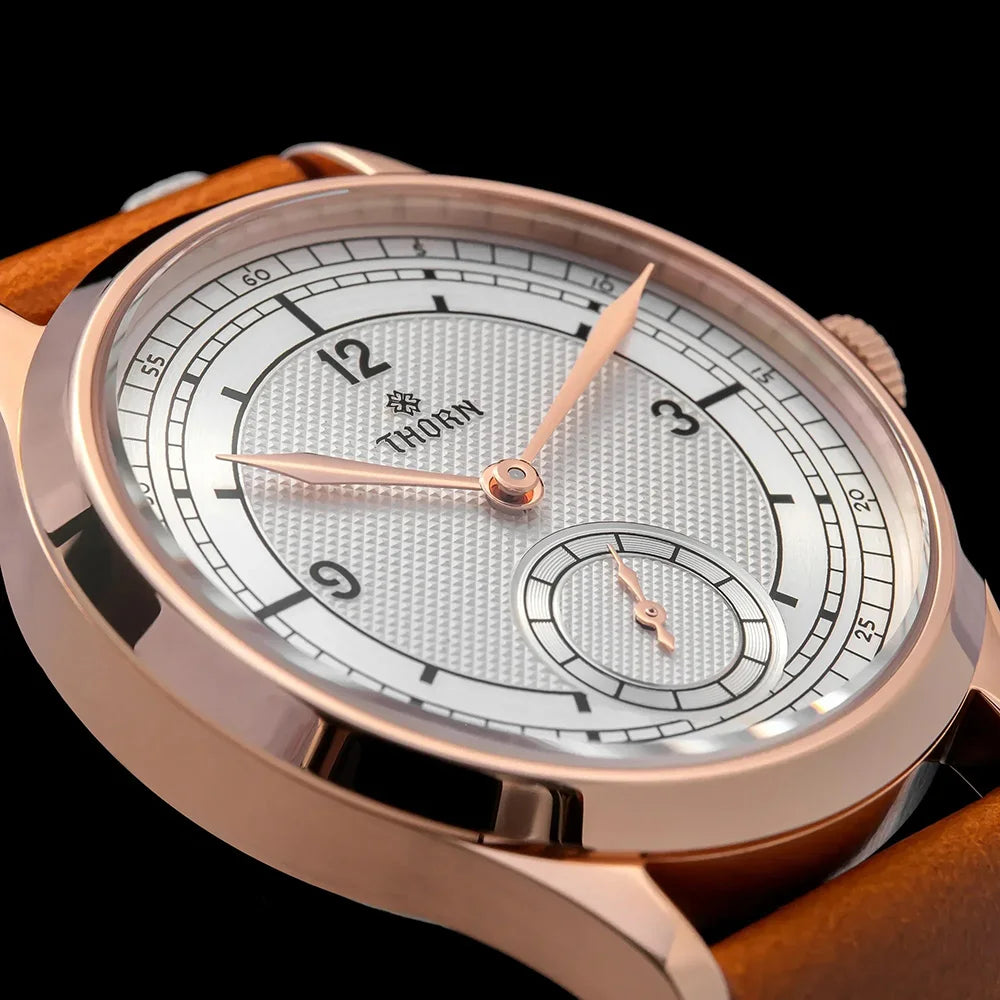 Thorn T001 Quartz Watch Fashion Sapphire Waterproof Grilled Men Watch VD78 Movement 316L Stainless Steel Business Luxurys Watch