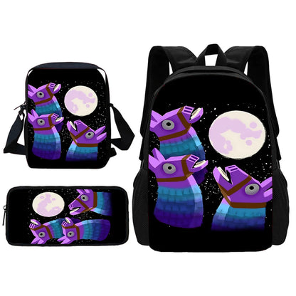 Popular Game FortniteS Child School Backpack With Shoulder Bag Pencil Bags School Bags for Boys Girls Best Gift