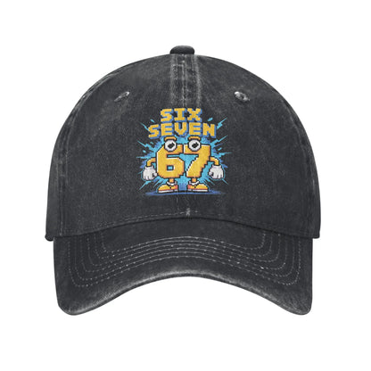 67 Meme Brainrot Six Seven Kids Gaming Gen Alpha Șapcă de baseball casual pentru bărbați, model Trucker, design en gros, șapcă Snapback pentru activități în aer liber