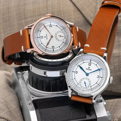 Thorn T001 Quartz Watch Fashion Sapphire Waterproof Grilled Men Watch VD78 Movement 316L Stainless Steel Business Luxurys Watch