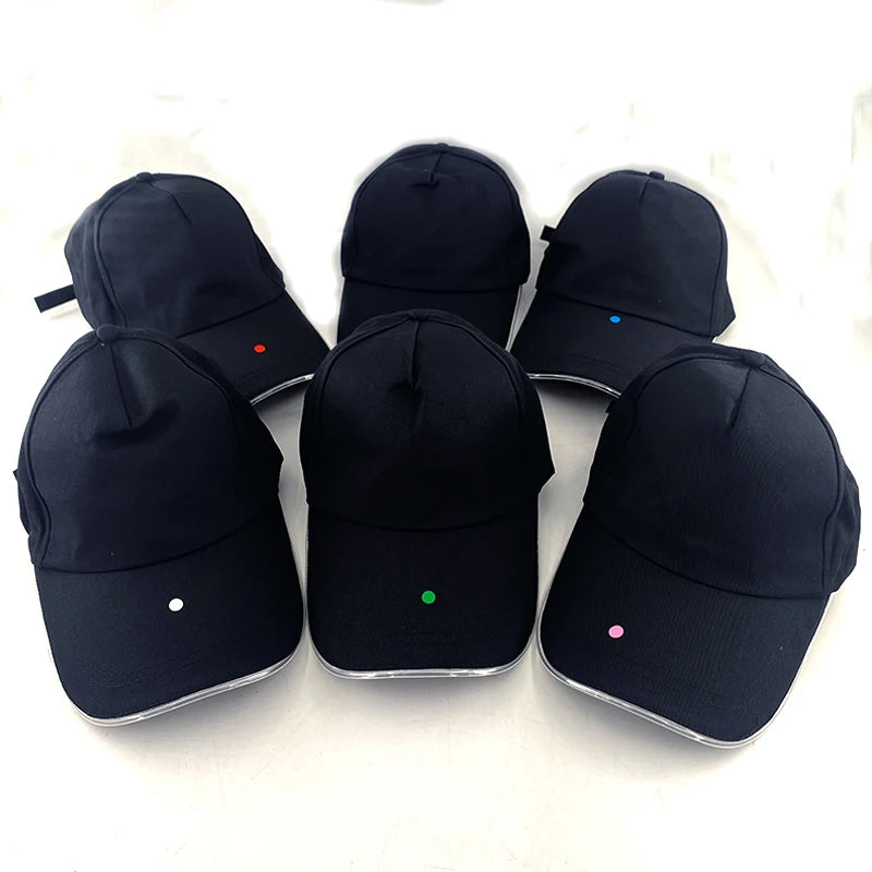 Adult Hat Led Optical Fibre Cap Hip Hot Hat NightClub Concert Masquerade Outdoor Fun Event Supplies Rap Summer Hat