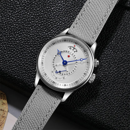 Red Star 40mm Premium Men's Watch with Seagull ST1716 Movement 3ATM Waterproof Calendar Automatic Mechanical Watch for Men