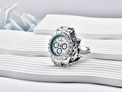 RollsTimi Herrenuhren – luxuriöse mechanische Herrenuhr mit Saphirglas, Kalender, Wochentagsanzeige, Edelstahl und Wasserschutz