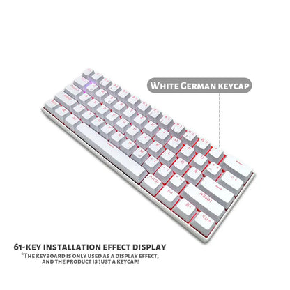 104 Tasten Koreanische, französische, russische, spanische und deutsche hintergrundbeleuchtete Tastenkappen für mechanische Tastaturen mit MX-Switches, OEM-Profil, ABS-Keycaps, DIY