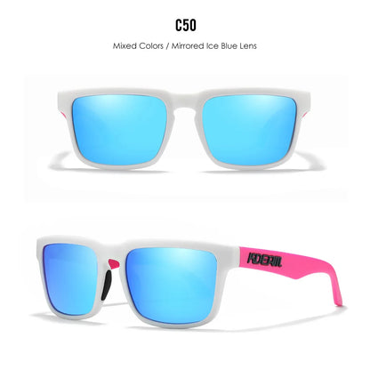 Kdeam 2026 High Quality Polarized Sunglasses for Men Transparent Gray Frame Fashion Unisex Outdoor Luxury Eyeglasses For Couple