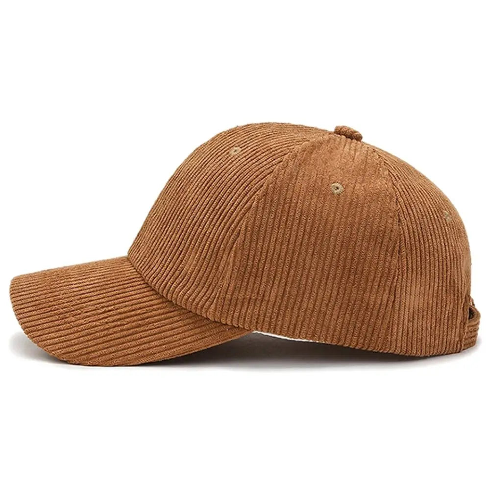 Unisex-baseballkeps i corduroy, justerbar solhatt, hiphop-keps för män