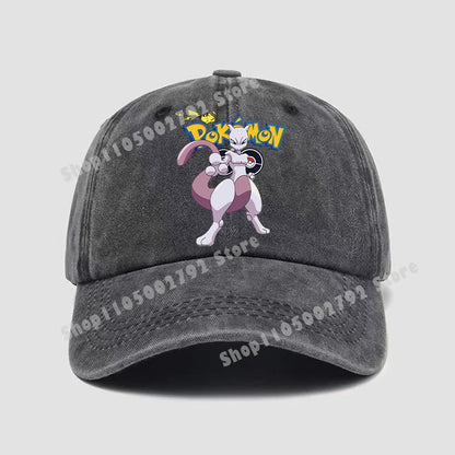 Pokemons Baseball Caps Pikachu Kawaii Anime Figures Sunshade Hats Summer Outdoor Parent Child Sunhat Trendy Duck Tongue Cap Gift