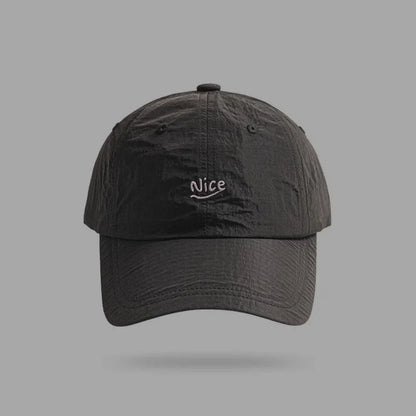 Fashion Plaid Thin Sun Cap Quick-drying Letter Embroidery Sports Running Cap Adjustable Breathable Summer Cap Men Women