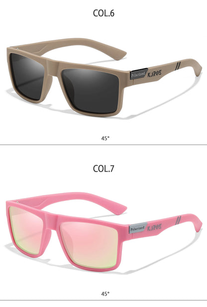 KAROS Fashion Polarized Sunglasses Men Women Luxury Driving Fishing Travel Vintage Square Sun Glasses For Man UV400 Eyewear