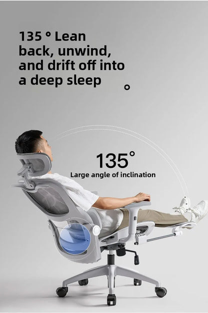 Ergonomic Office Chair Recliner Computer Chair with Adjustable Height, Swivel Gaming Chair, Lumbar Support, Comfortable E-Sports Chair