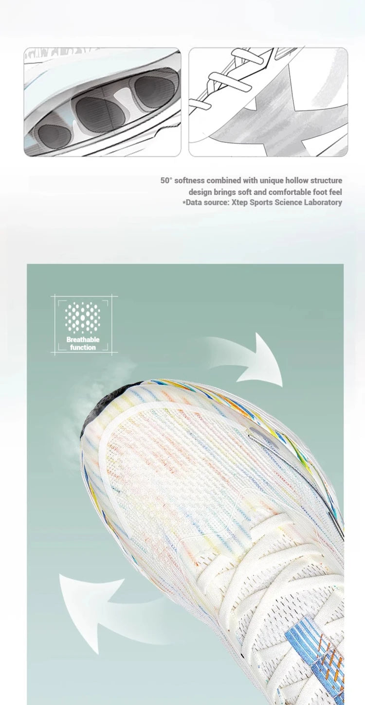 Pánské běžecké boty Xtep Reactive Coil 11.0 – letní sportovní boty s tlumením nárazů, pružným odrazem a měkkým došlapem 976219110026