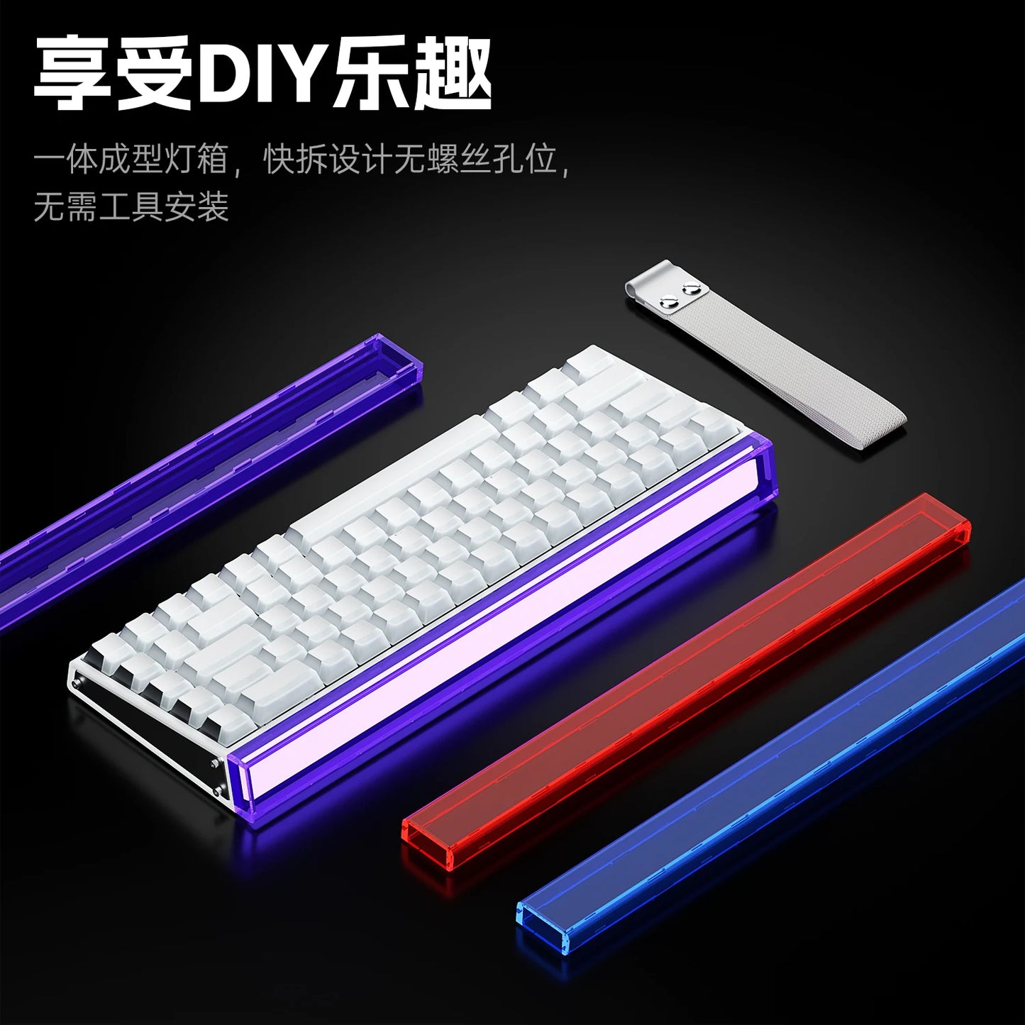 Nuevo AULA HERO 68HE/ULTRA Kits sticker: teclado gaming con interruptores magnéticos y accesorios para teclado mecánico personalizado con cable para e-sport