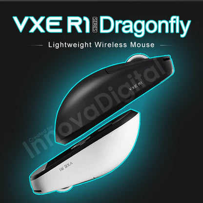 Ratón gaming inalámbrico ATK VXE Dragonfly R1 Pro MAX PAW3395 R1 SE Plus personalizado para esports y FPS, recargable y ligero