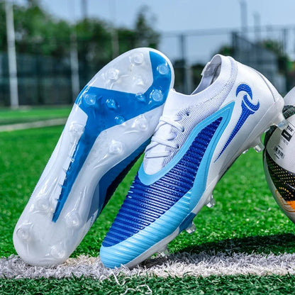 New Men Football Boots Match Adult Outdoor Sport Training Cleats Soccer Shoes Boys Long Spikes Breathable Non Slip Comfortable