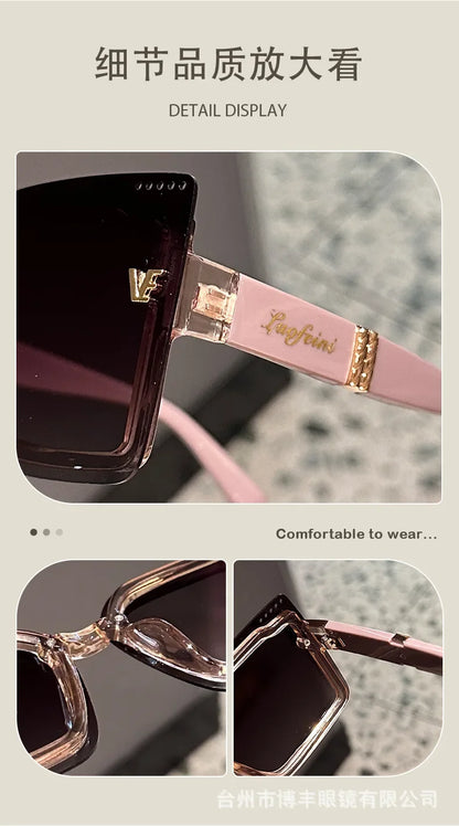 New Square Polarized Sunglasses Women Oversized Large Sun Glasses Ladies UV400 Classic Shades Oculos De Sol Luxury Designer
