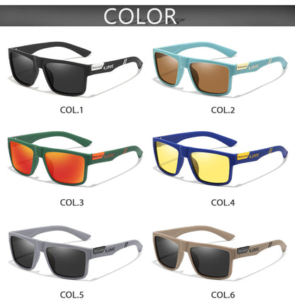 KAROS Fashion Polarized Sunglasses Men Women Luxury Driving Fishing Travel Vintage Square Sun Glasses For Man UV400 Eyewear