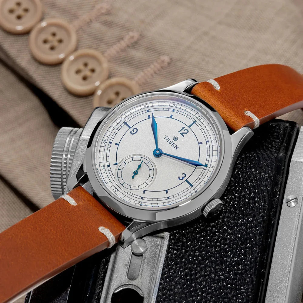 Thorn T001 Quartz Watch Fashion Sapphire Waterproof Grilled Men Watch VD78 Movement 316L Stainless Steel Business Luxurys Watch