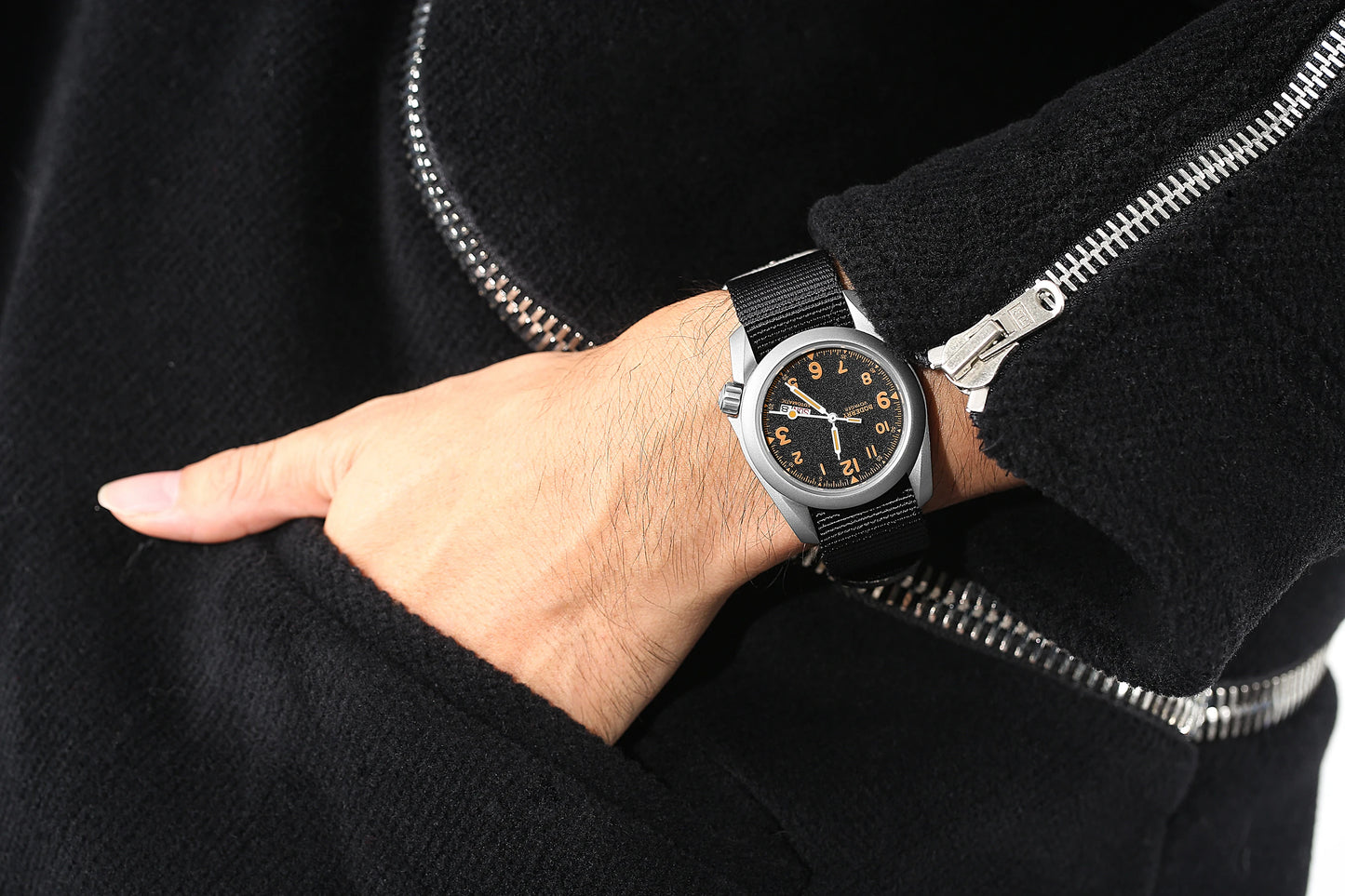 Boderry Field Watches Bronze Case Automatic Mechanical VOYAGER Watch Men's 100M Waterproof Clock Military Top Brand Wristwatch