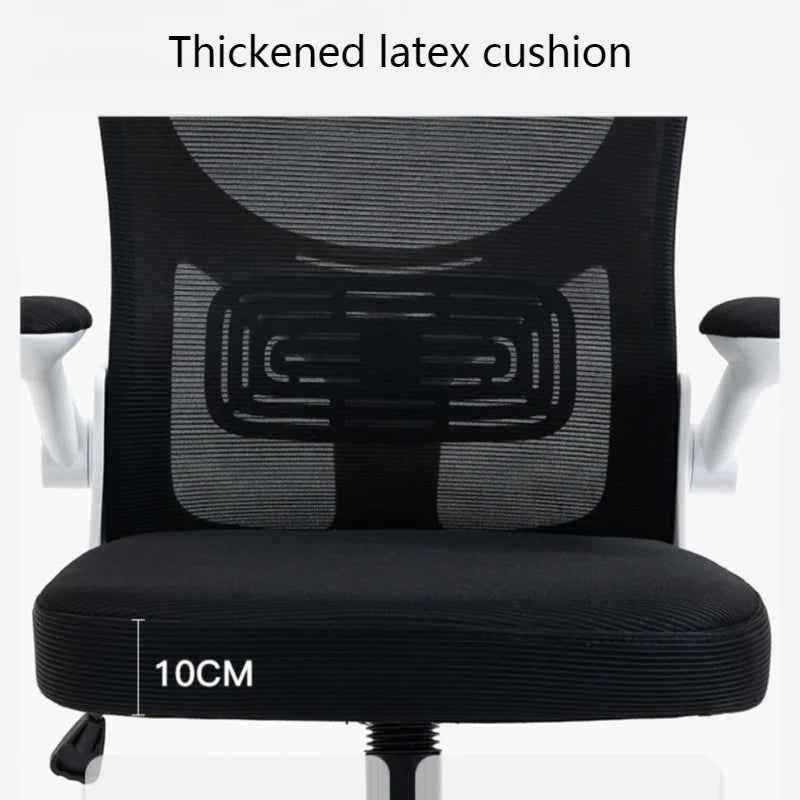 Nova cadeira de computador giratória em malha, confortável para casa, com elevação, ergonómica, para uso prolongado, dormitório, escritório, estudo e eSports