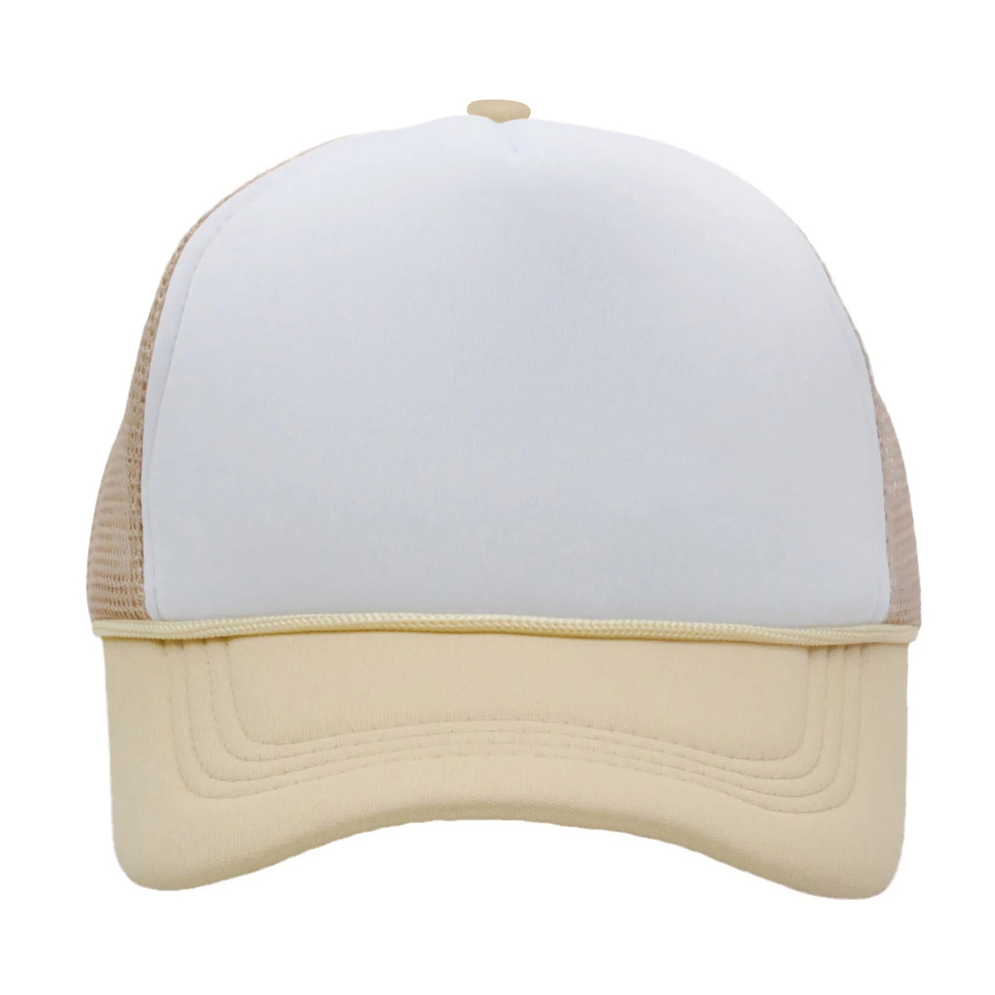 5 panel Trucker Caps Men Women Plain Blank Foam Mesh Baseball Cap With Rope Summer Breathable Outdoor Sport Sun Visor Hats