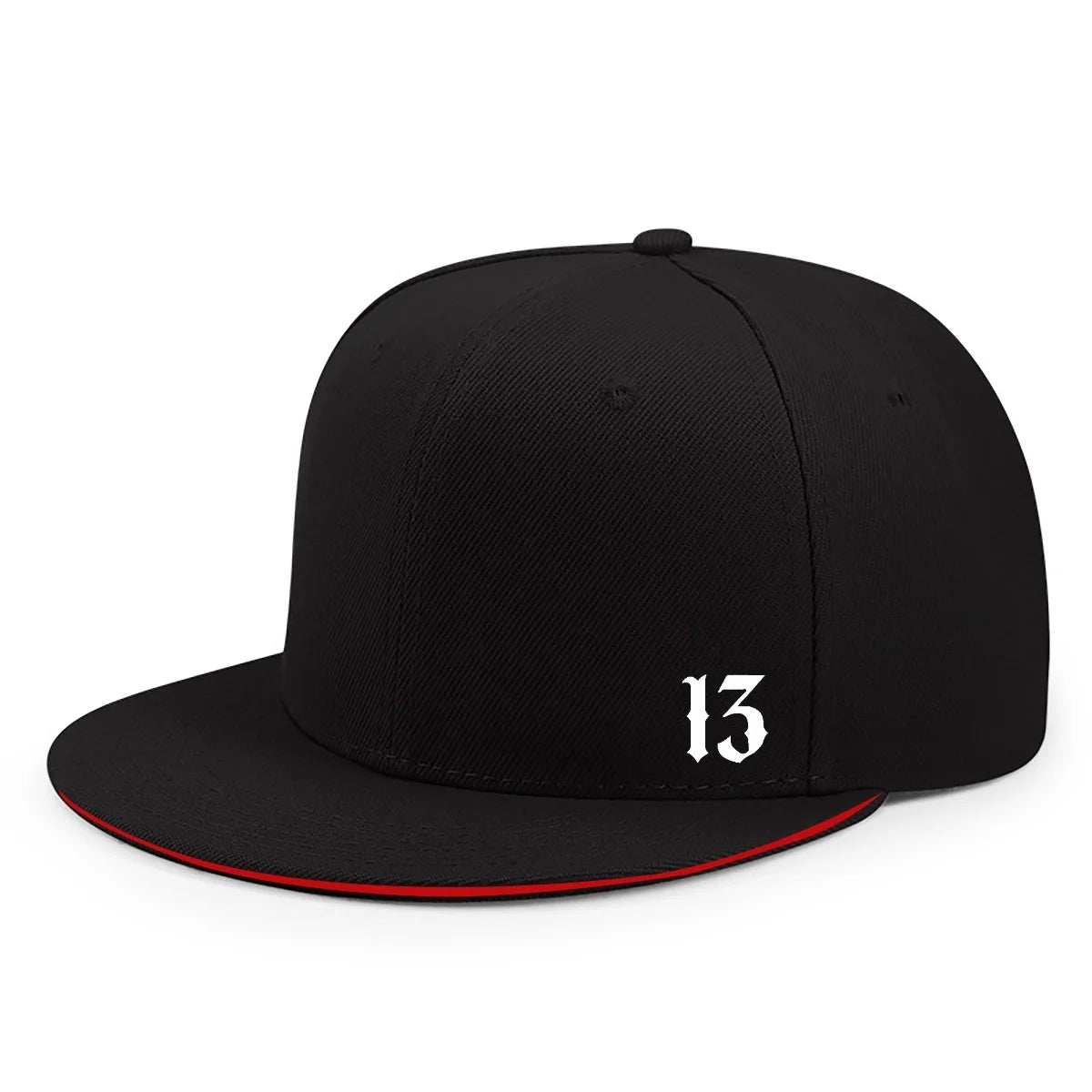 Both Men's And Women's Printed Digital 13 Breathable Flat Brim Hat Suitable For All Seasons Fashionable Versatile Baseball Cap