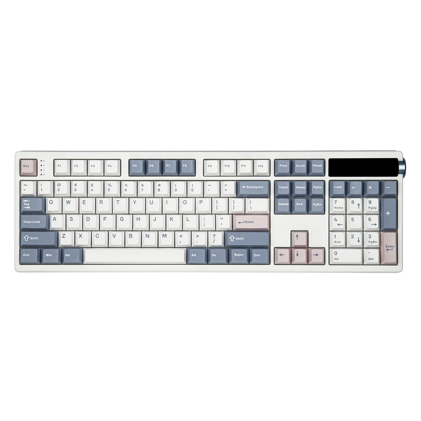 EPOMAKER TH108 PRO 100% Full-Sized Hot-Swap Wired/BT/2.4Ghz Wireless Mechanical Keyboard with Screen & Knob 10000mAh Battery