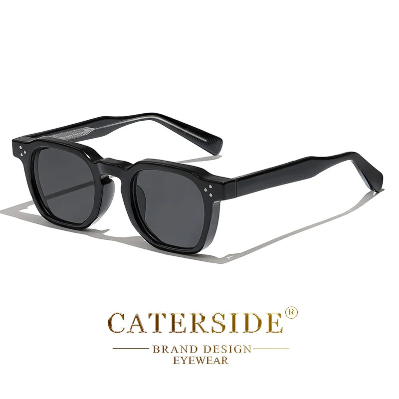 CATERSIDE New Fashion Punk Men Sunglasses Frame Square Personalized Design Sun Glasses Women Travel Party Business Festival Gift
