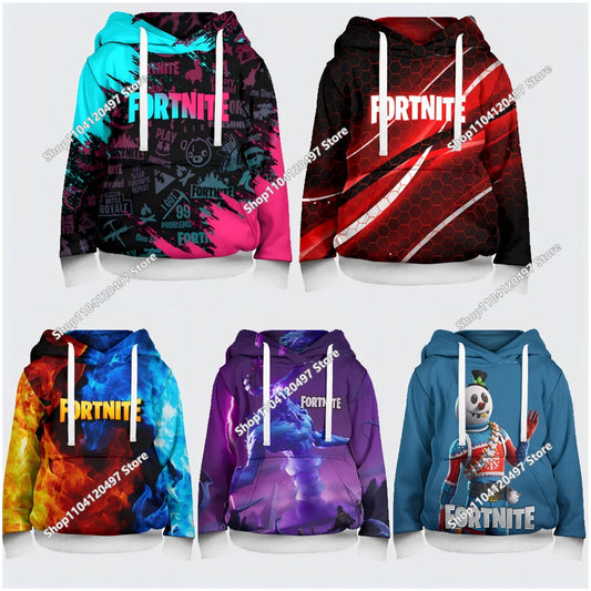 Sweat-shirts com Capuz Fortnite para Cosplay, Crianças e Adultos, Unissexo, Casaco Pullover Casual, Uniformes e Trajes de Halloween