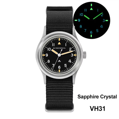 Militado ML14 Limited Edition Quartz Watch VH31 Sweep Second Quartz Movement Watch Sapphire Crystal BGW9 C3 Luminous Men's Watch