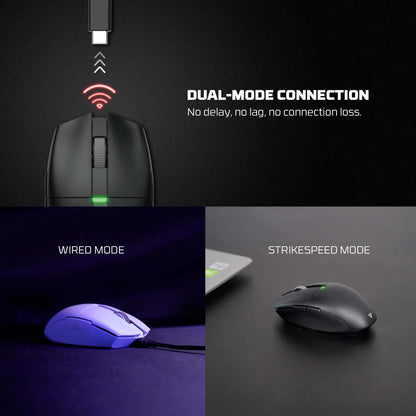 FANTECH Aria XD7E 2.4G Wireless Gaming Mouse PixArt 3311 1000Hz 59g Lightweight Gamer Mice  For PC Laptop