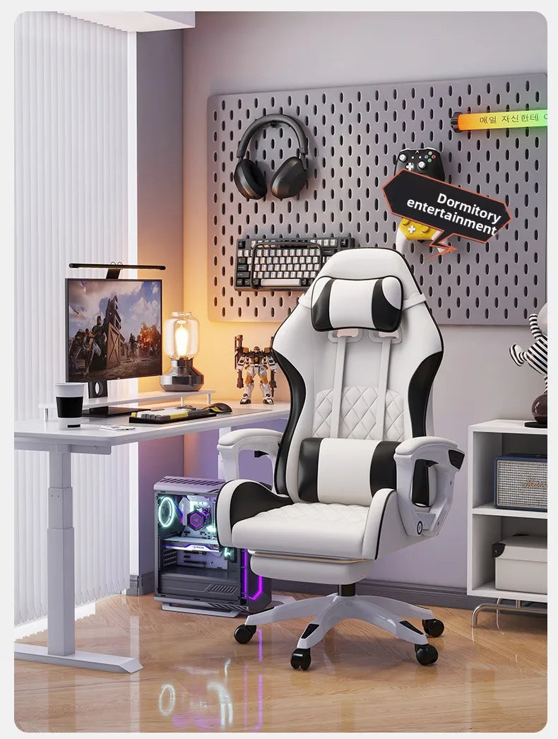 Muška e-sports stolica udobna je za dugotrajno sjedenje, računalna stolica može se nagnuti za opuštanje, naslon