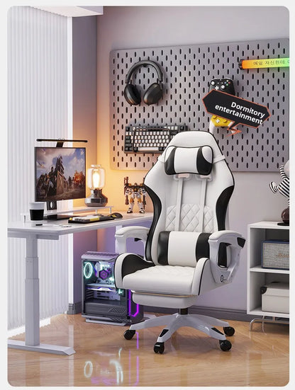 Muška e-sports stolica udobna je za dugotrajno sjedenje, računalna stolica može se nagnuti za opuštanje, naslon