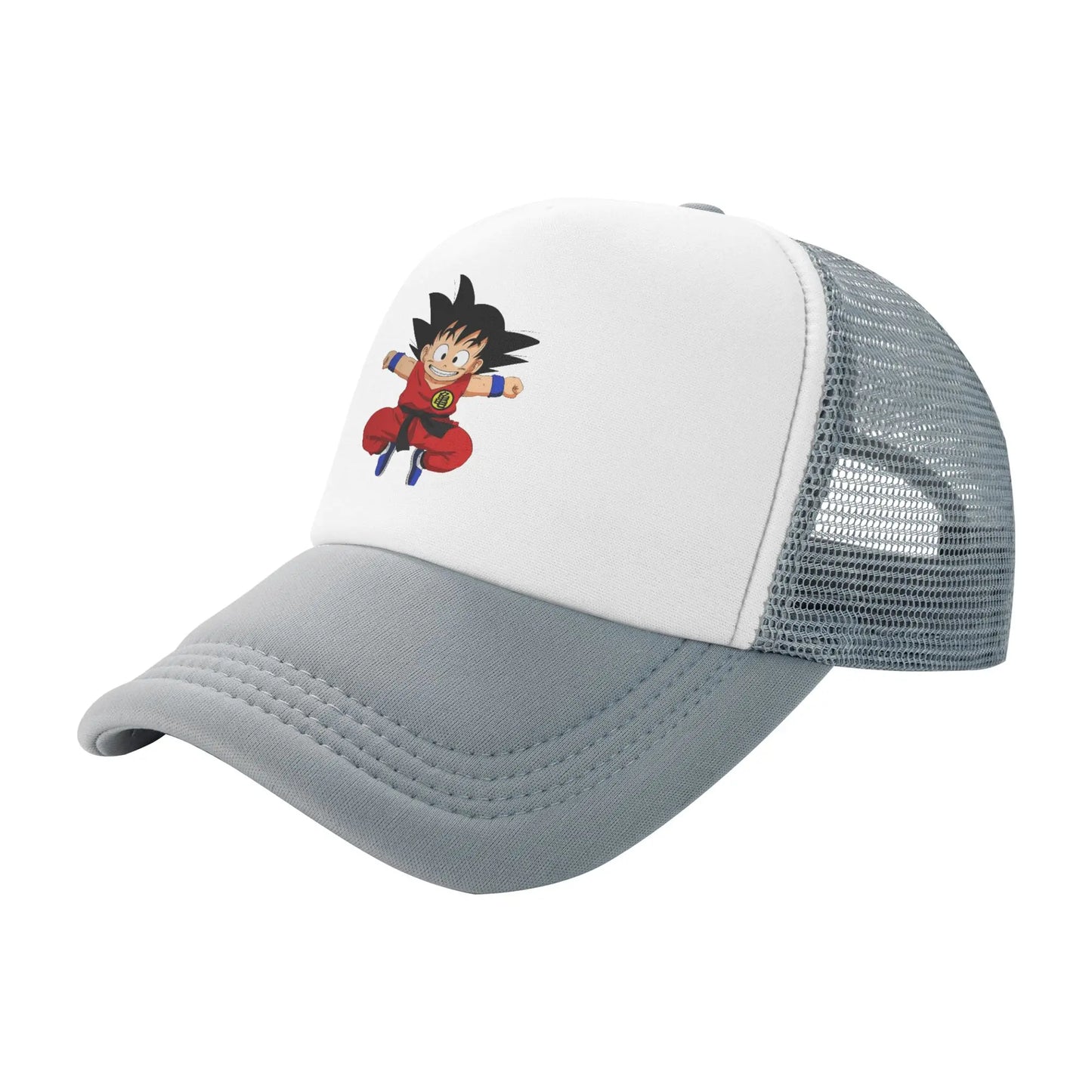 Adult Kid Goku Japanese Anime Trucker Cap Mesh Baseball Caps Dragon Ball Dad Hat Trucker Worker Cap Breathable Dad Hat Washable