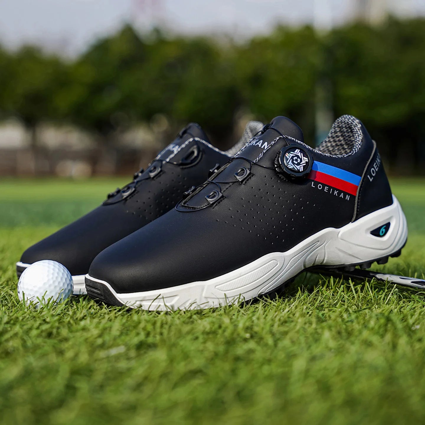 Men’s Golf Shoes: High-Quality, Non-Slip Sports Sneakers with Swivel Button for Maximum Comfort!
